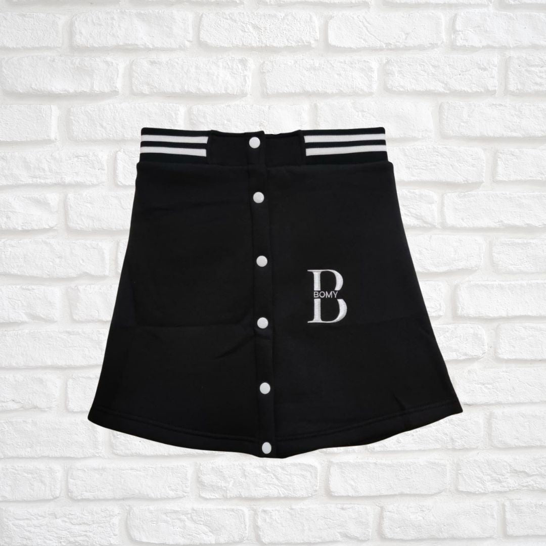 Bomy baseball Jacket & Skirt " Black Set " for womens
